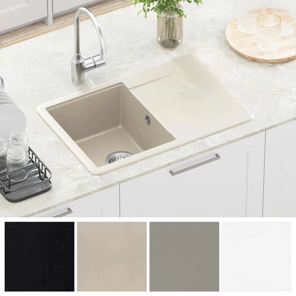 Lavello Beige 670 x 460 mm 80% Quarzo e 20% Resina 42028410