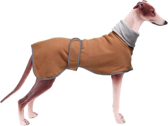 Piumino in Feltro Caldo per Greyhounds e Lurchers, Ideale per l'Inverno, Taglia XS, Marrone