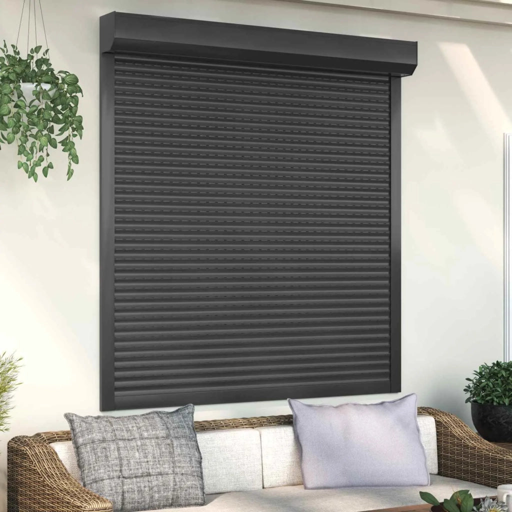Persiana a rullo Antracite 140 x 150 cm Alluminio e poliuretano