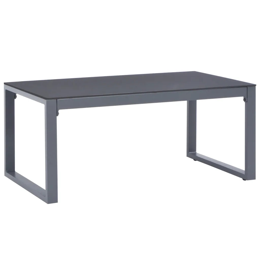 Set Divani da Giardino 3 pz con Cuscini in Alluminio Nero 44448