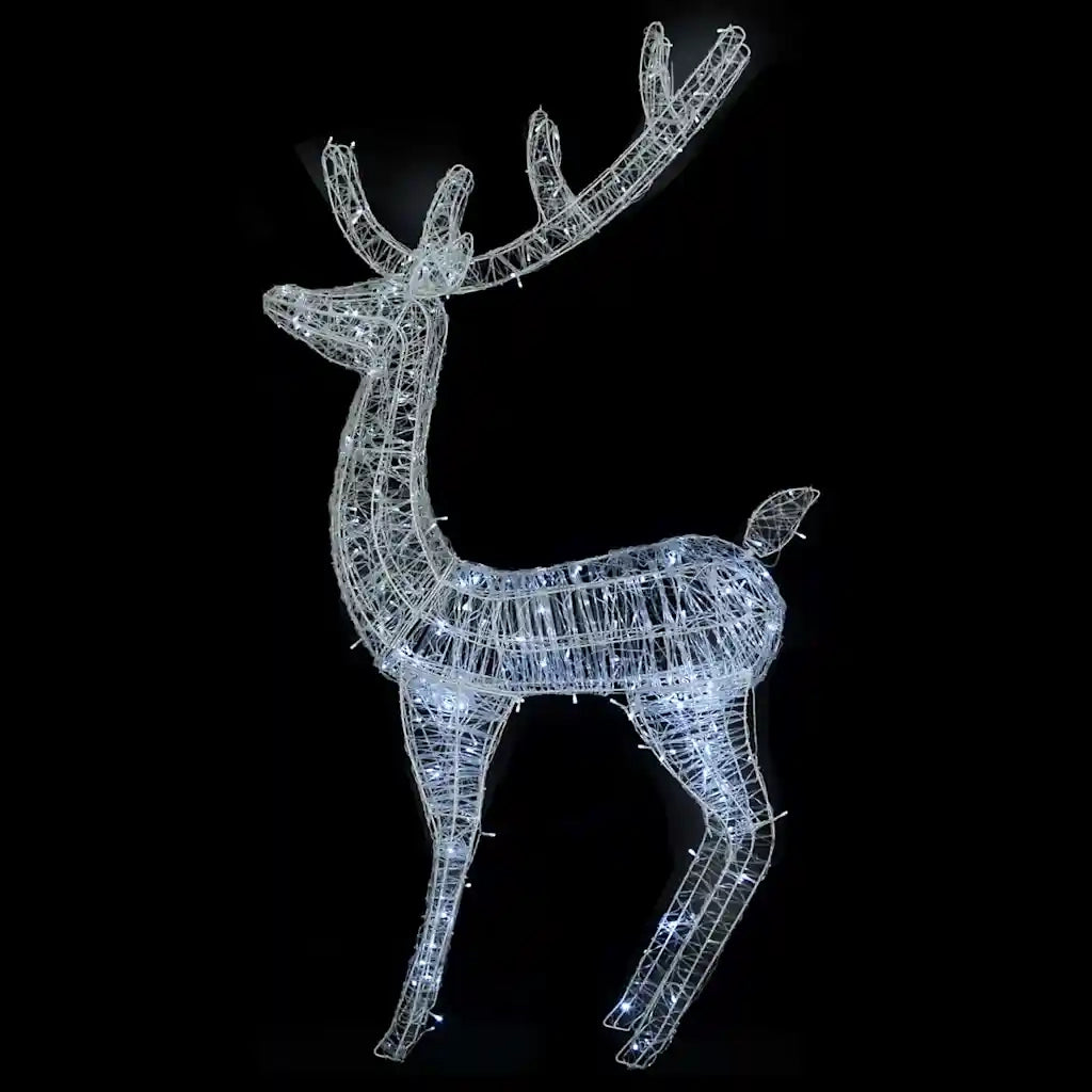 Renne di Natale XXL in Acrilico 250 LED 180cm Bianco Freddo 329786