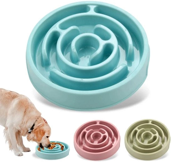Due cani da cibo lento per cani - Adatto per cani di tutte le dimensioni e cuccioli - Cani da cibo lento antiscivolo e antisudamento - Materiale ecocompatibile