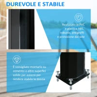 Doccia Solare Riscaldata 55° per Esterno con Serbatoio da 35 Litri e Miscelatore, Nero