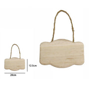 Trade Shop - Decorazione In Legno Naturale 20 X 12.5 Cm Da Appendere Con Corda Insegna 53610a -