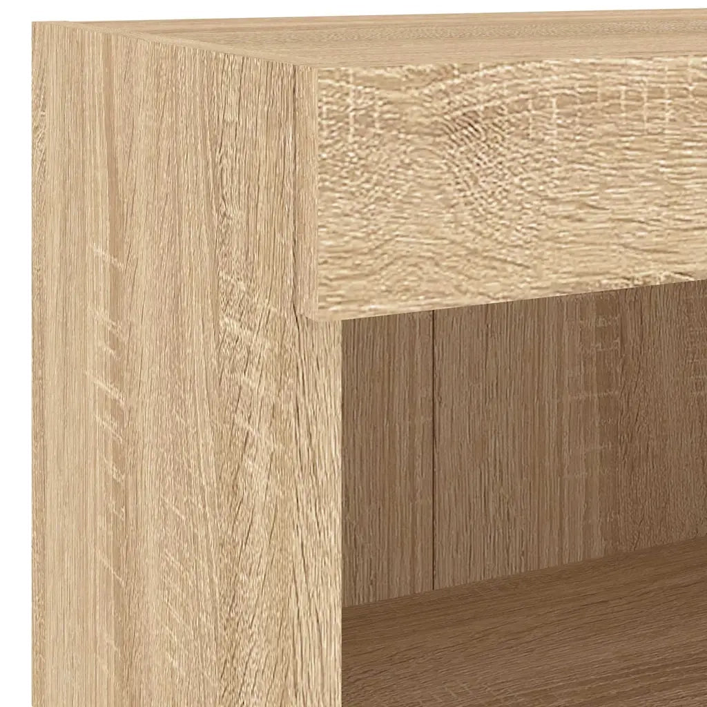 vidaXL Mobili TV a Muro con LED 5pz Rovere Sonoma Legno Multistrato