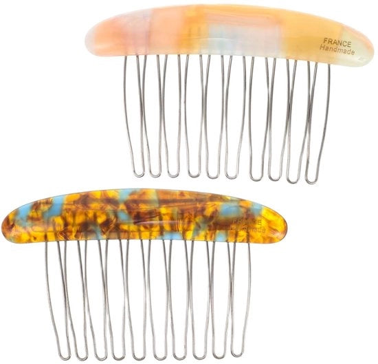 Set di Cappucci per Capelli da 2 - Cappucci Eleganti a Stile Francese - Materiale Resine Durissime - Morso Forte - Ideali per Capelli Fini e Sottili - Design Minimalista - Cappucci per Capelli