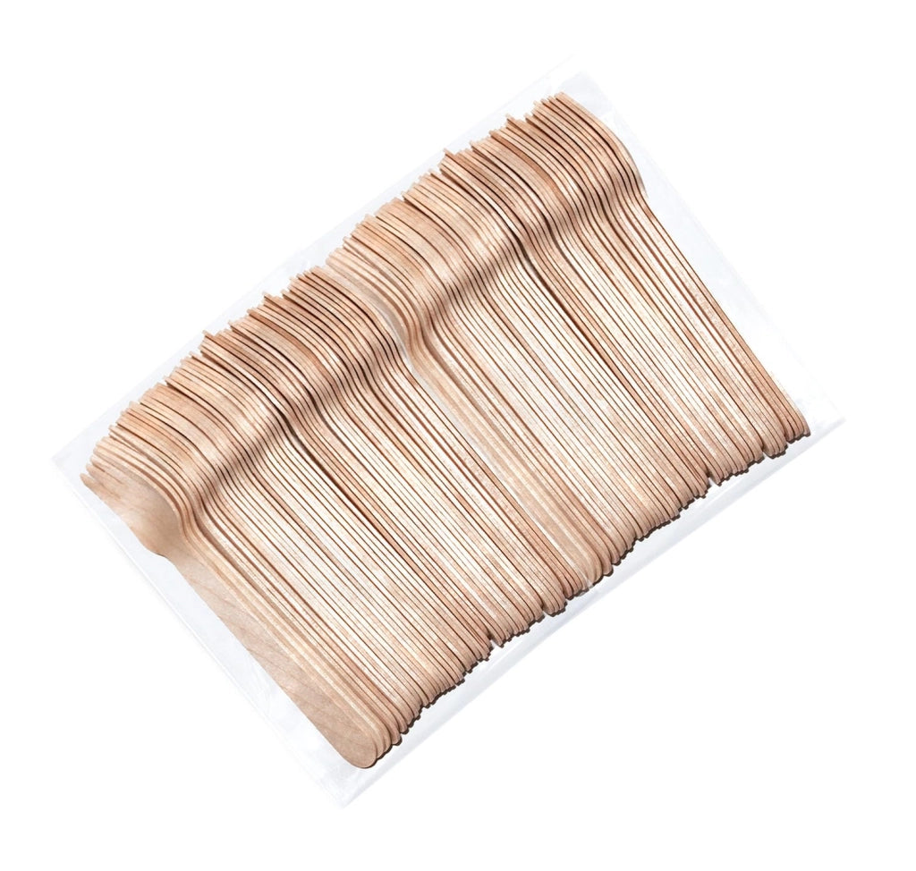 Forchette usa e getta in Legno Biodegradabili,48pezzi, No plastica,Compostabili Forchette in legno, posate legno,ecologiche,100% compostabili, forchette plastica usa e getta