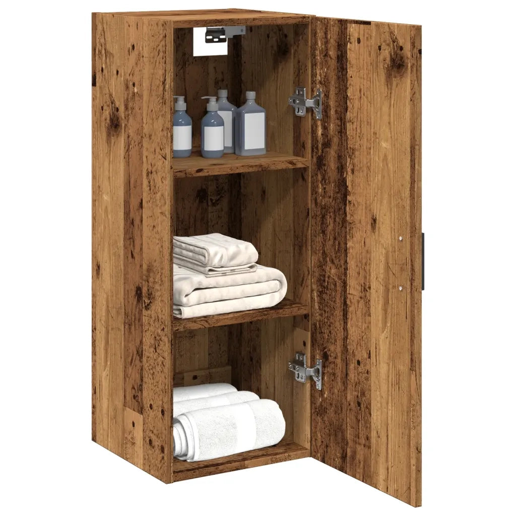 vidaXL Mobile a Parete Legno Vecchio 34,5x34x90 cm in Truciolato