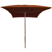 Ombrellone da Giardino-Ombrello da Balcone con Palo in Legno Terracotta 200x300 cm