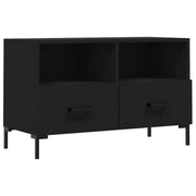 Mobile TV multimediale mensola TV credenza TV sala da pranzo soggiorno camera da letto 80 x 36 x 50 cm legno ingegnerizzato nero 02_0026315