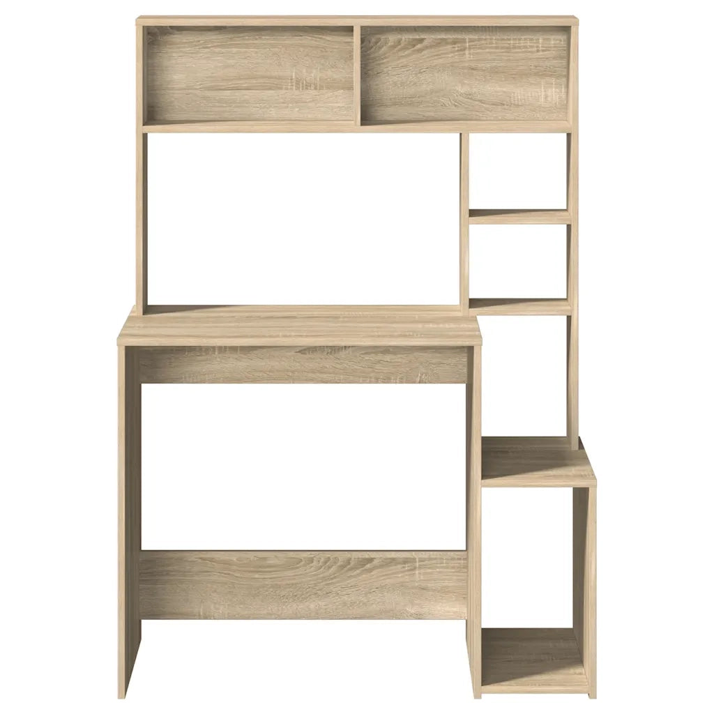 Scrivania Mensole Rovere Sonoma 100x45x140 cm Legno Multistrato