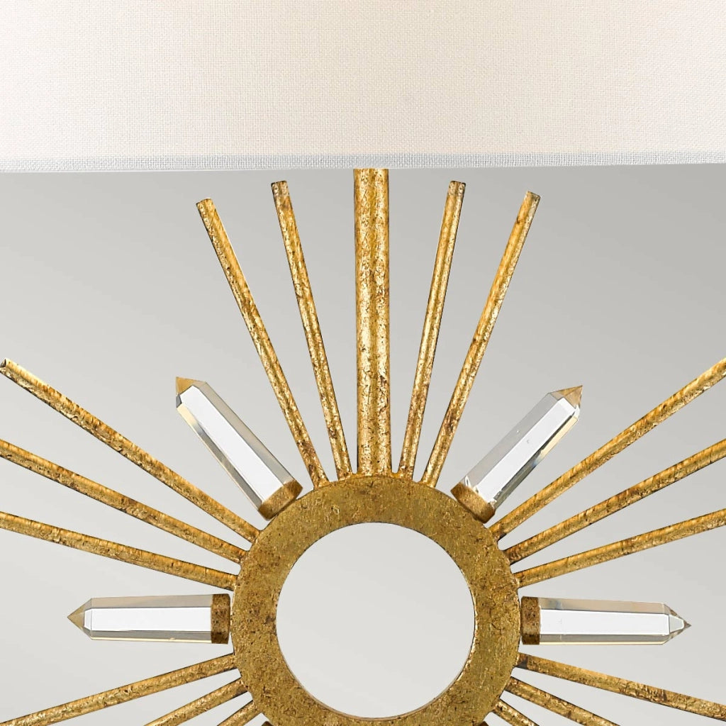 Lampada da tavolo oro Sun King cristalli Gilded Nola E27 60W