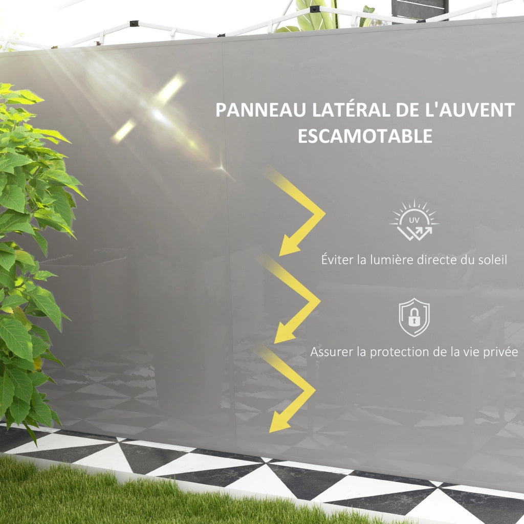 Pannelli Laterali per Gazebo 3x3m o 3x6m ¨C Zephmum ¨C 2 Pezzi Grigio