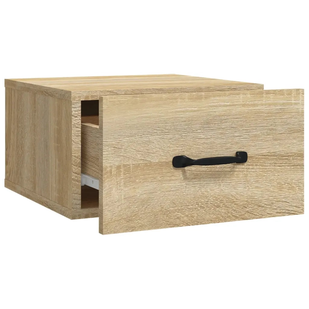 Comodino | Armadio da Notte | Mobiletto da notte a Muro Rovere Sonoma 35x35x20 cm
