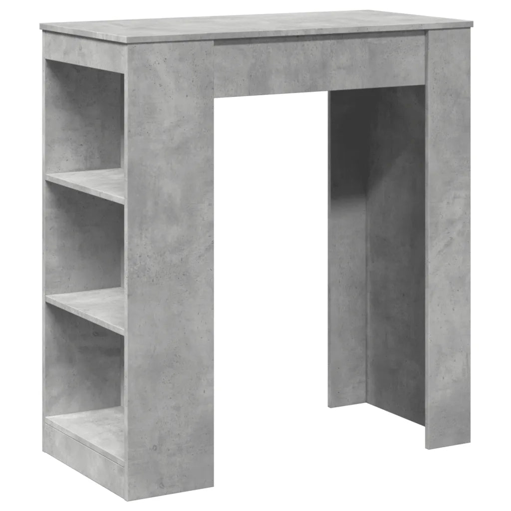 Tavolo Bar con Rastrelliera Grigio 95x47x103,5 cm Multistrato