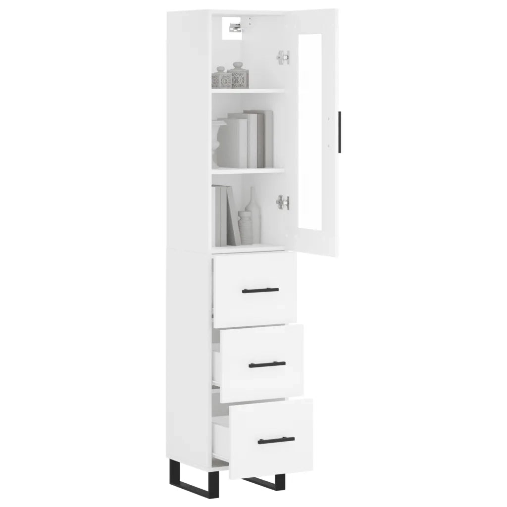 Credenza Bianca 34,5x34x180 cm in Legno Multistratocod mxl 102092