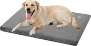 Cuscino per cani grande, grande cuscino per cani lavabile, cuscino per cani impermeabile XL 104x71x7,6cm, cuscino per cani adatto per gabbie, cuscino per cani con copertura rimovibile e lavabile per cani grandi, colore grigio