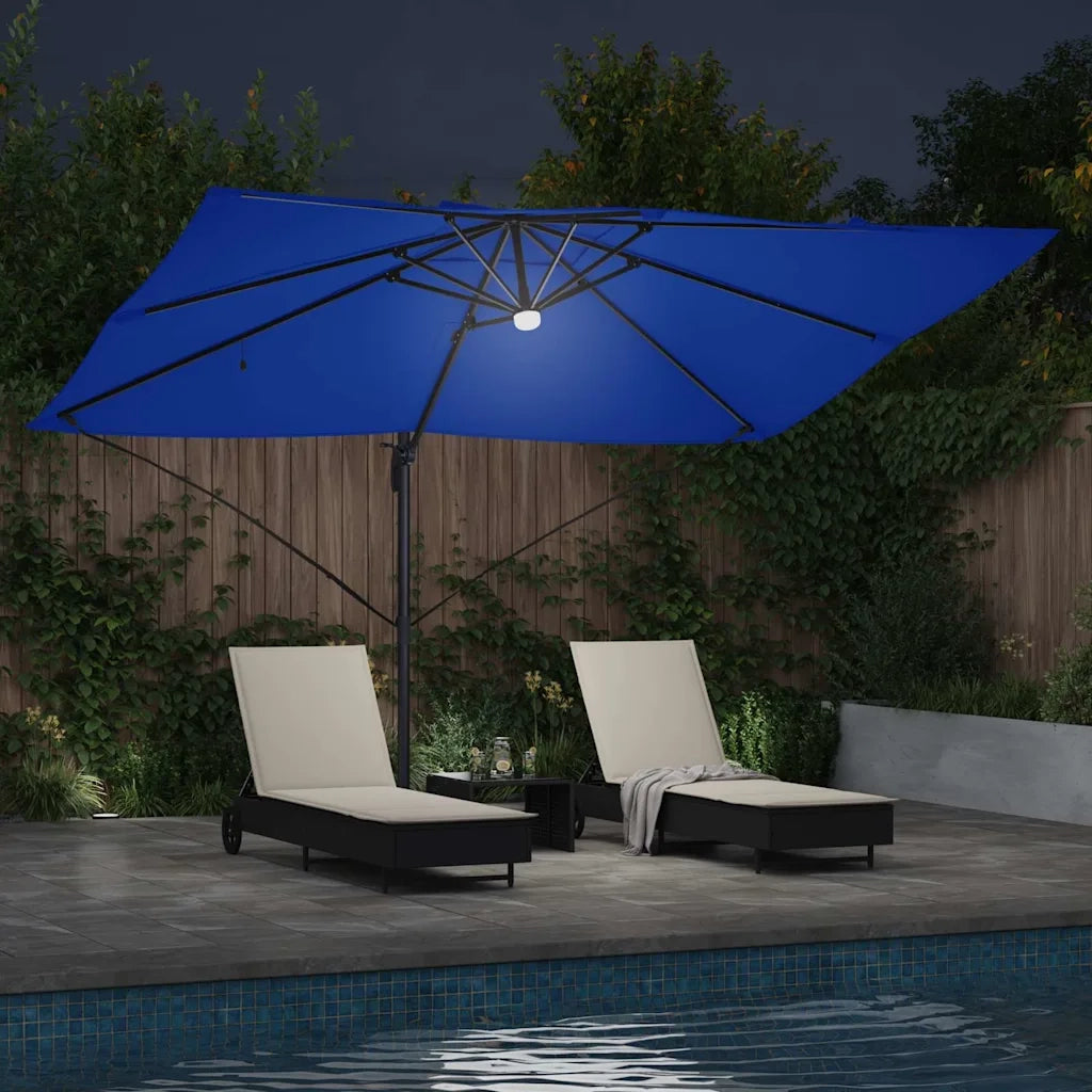 Ombrellone Azzurro 351 x 250 x 253 cm Poliestere e Alluminio 42003364