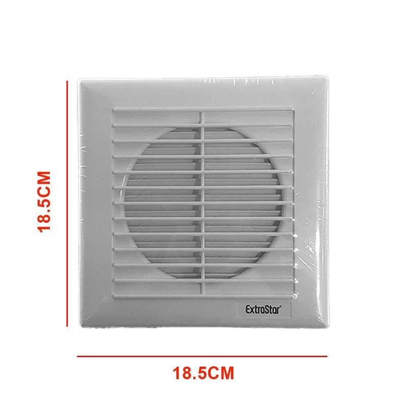 Ventola di Aspirazione 19W 240m3/h 34dB Aspiratore da Muro per Bagno Cucina 230V 50Hz