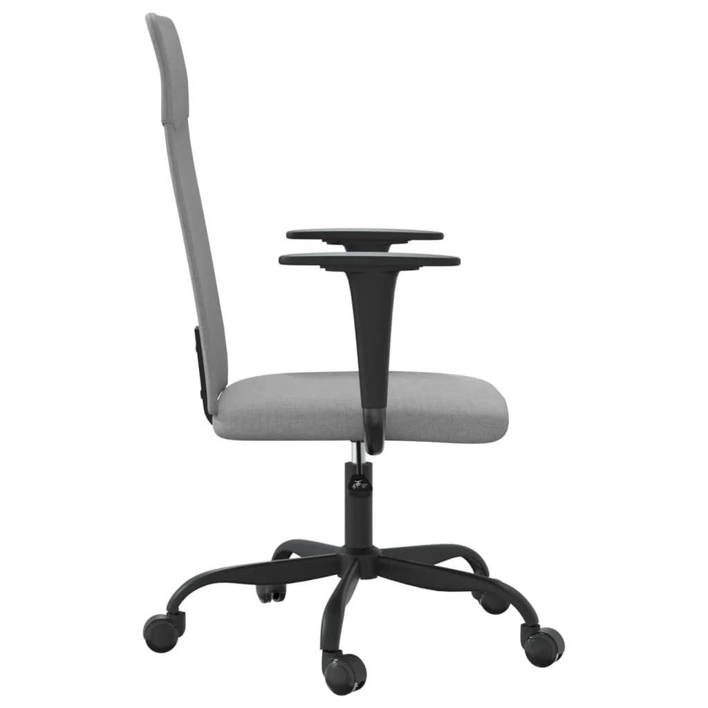 Sedia da ufficio regolabile in altezza sedia da computer sedia da studio tessuto grigio chiaro 02_0024068