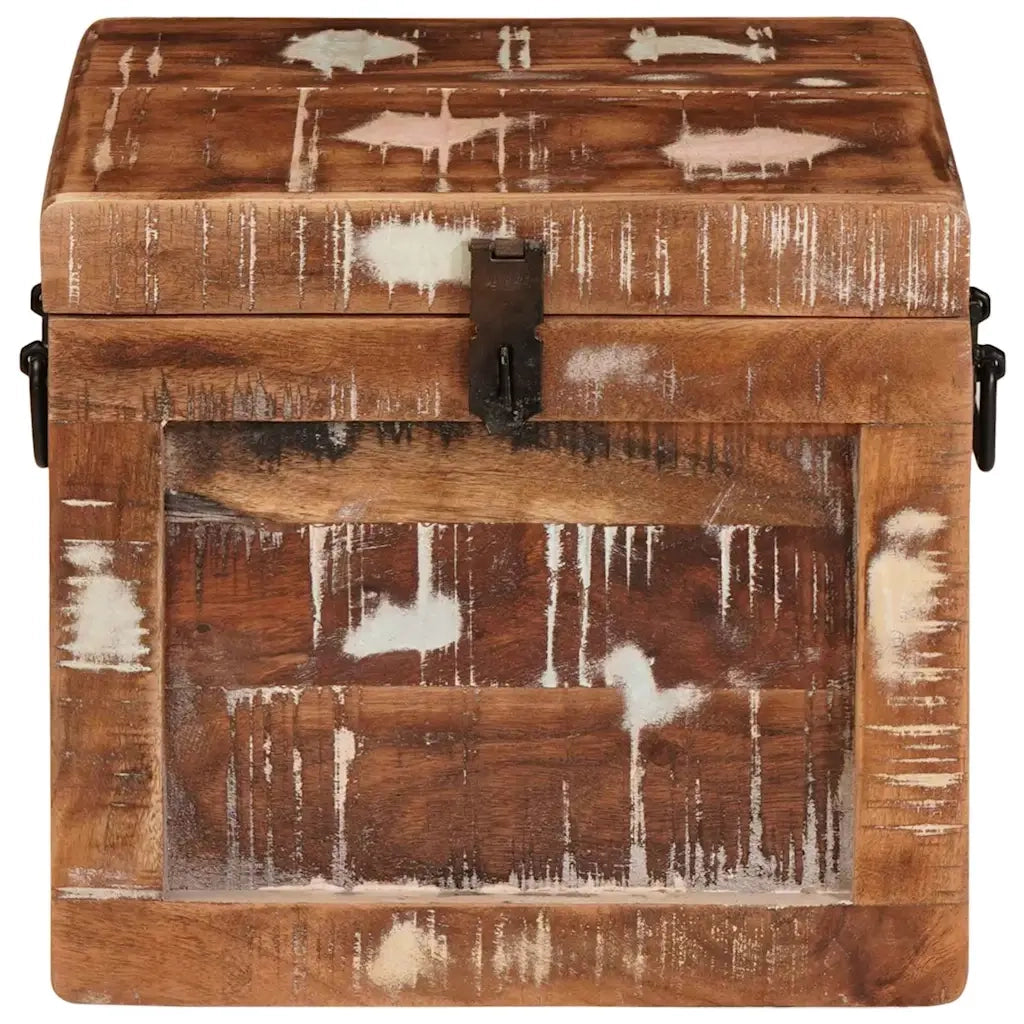 Scatola di Stoccaggio con porta Marrone Legno di mango massello 4104570