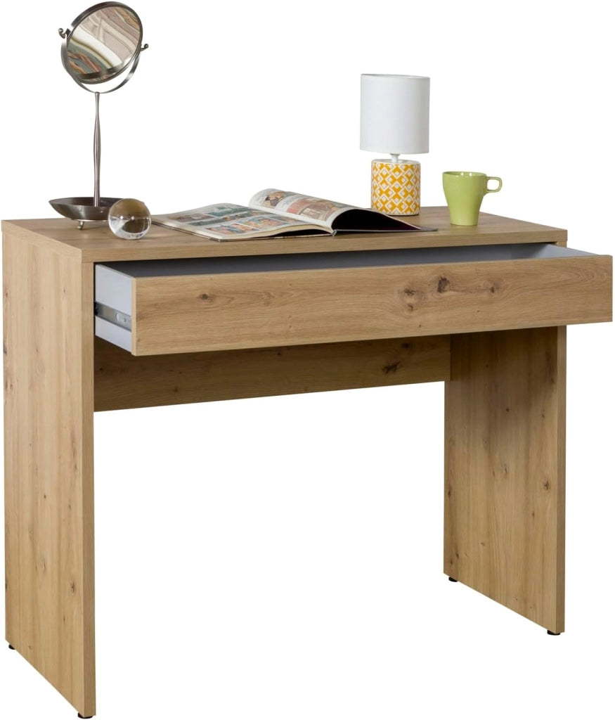 SCRIVANIA CON CASSETTO LINEA 'ESPRESSO' cm. 100 x 40,5 x h.81,4 - rovere artisan  - COMPOSAD