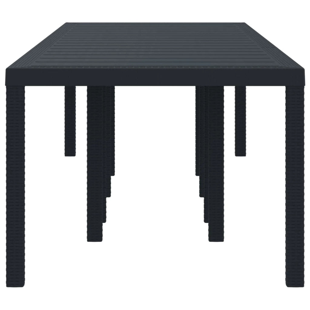 Tavolo da Giardino Antracite 300 x 100 x 73 cm polyrattan
