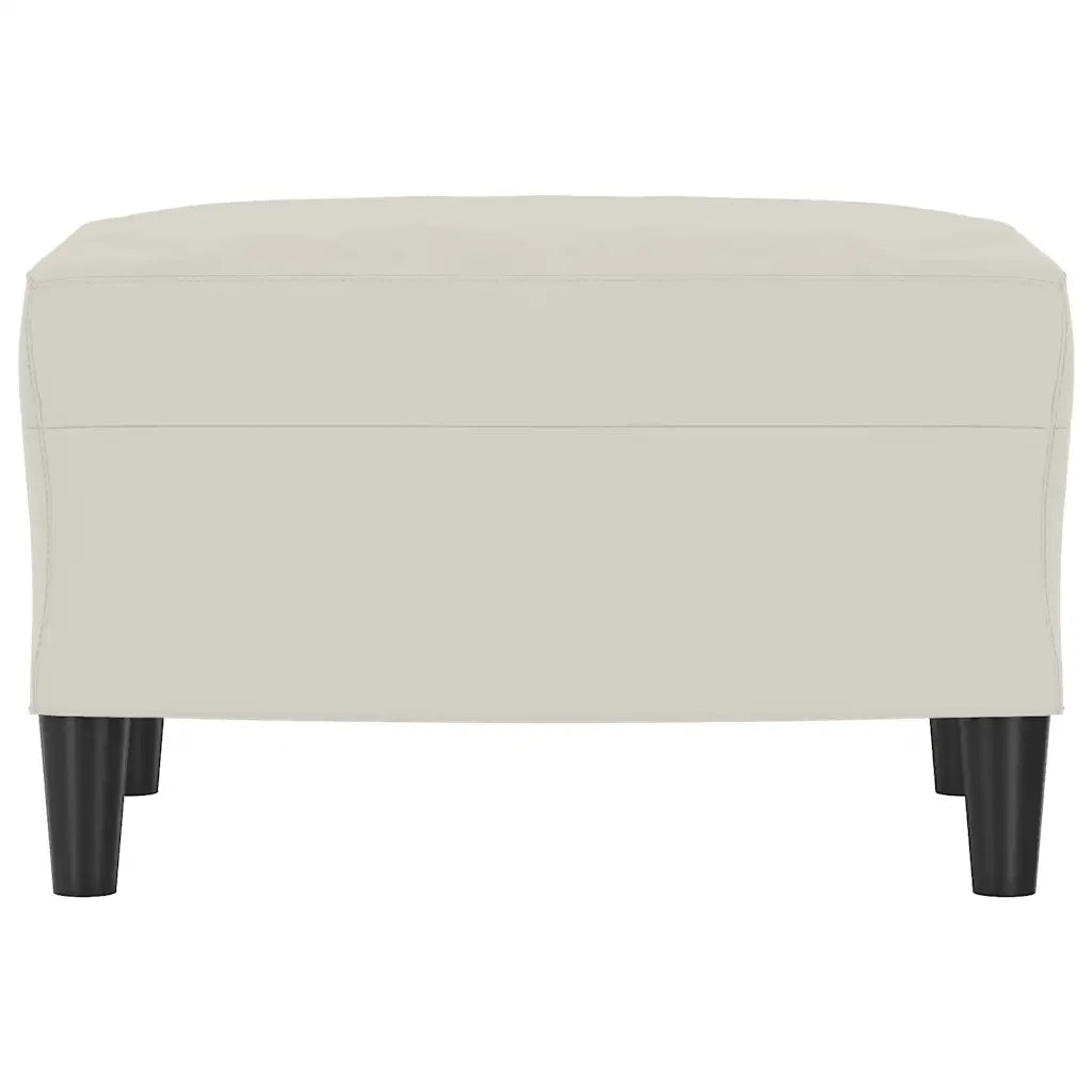 Poggiapiedi Crema 60x50x41 cm in Velluto 349301