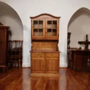 Credenza cristalliera Mosella in legno di pino 2 ante miele