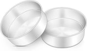 Set di stampi in acciaio inossidabile - stampo a forma di torta rotonda - per compleanni, matrimoni e Natale - facile da pulire - idoneo per lavastoviglie - 16 cm