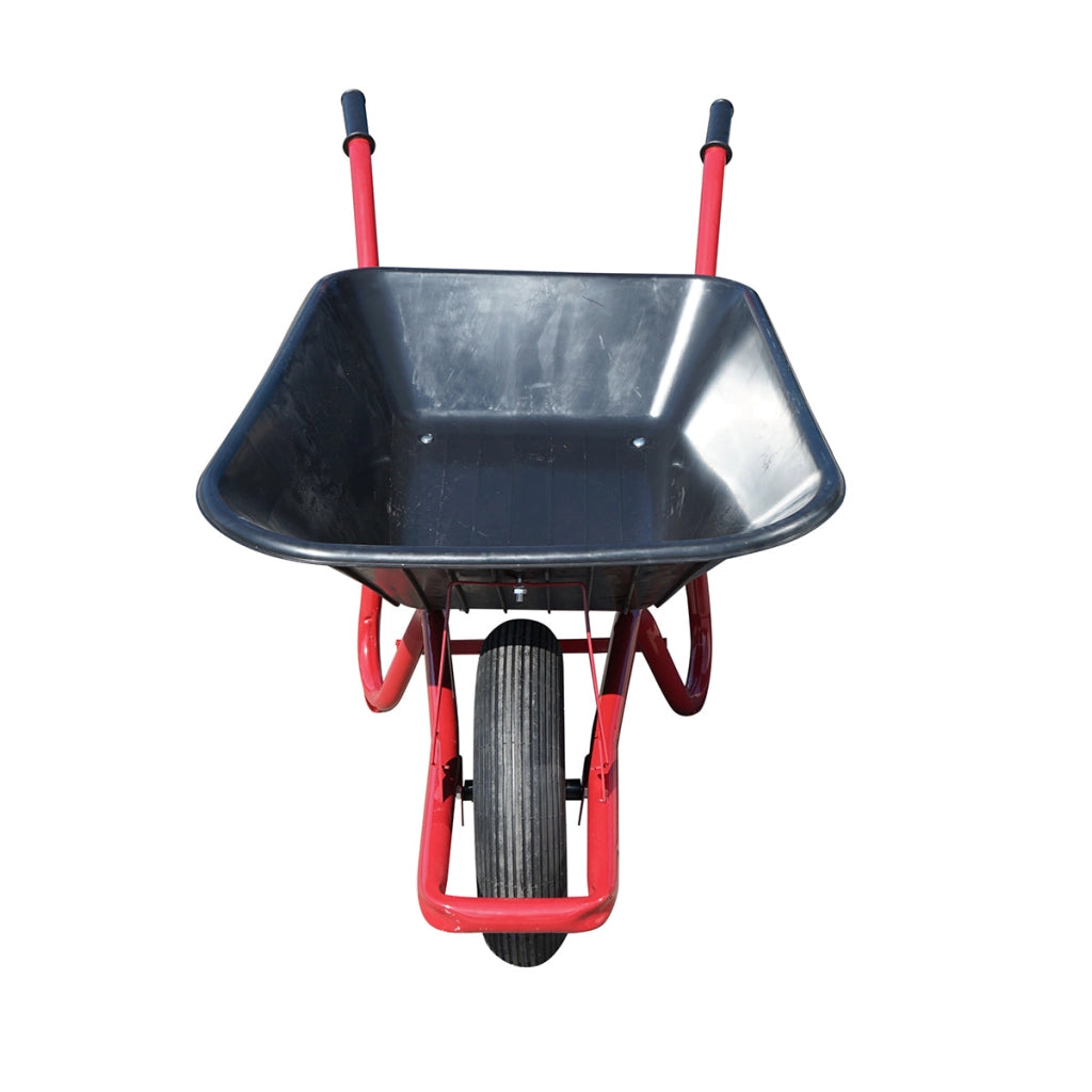 Carriola con secchio in plastica da 80 litri con ruota pneumatica 400/8 e telaio in metallo THOR