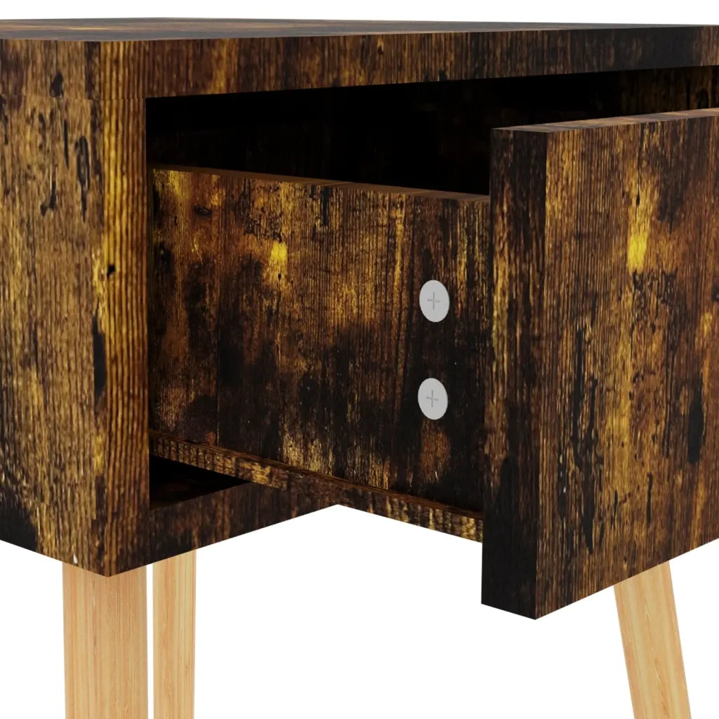 Comodini 2 pz-Set di 2 Tavolino da notte Rovere Fumo 40x40x56 cm in Legno Multistrato