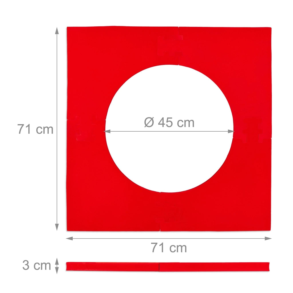 Bordo di protezione quadrato per bersaglio per freccette 71 x 71 x 3 cm montaggio facile in plastica nera 13_0006400