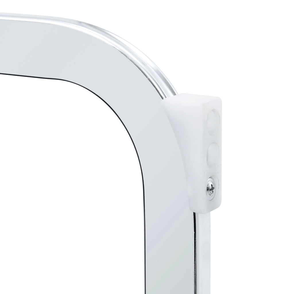 SEDIA da pranzo imbottita 100 cm bianco e argento Set da 2 pezzi