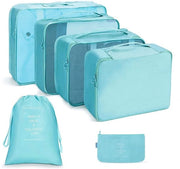 Set di organizzatori da viaggio impermeabile - 6 pezzi - Blu marino - Organizzatori da viaggio perfetti per viaggi - Requisito per viaggi e trasporti