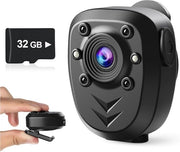 Casa e Giardino - 1080P Body Camera - 32GB - Registrazione Notturna - Registro per Sicurezza, Casa e Outdoor