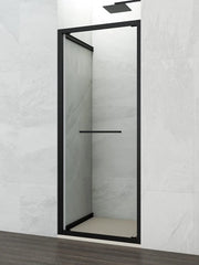 Box doccia frontale SPAZIO porta battente 75 cm (74.5-76) nero opaco