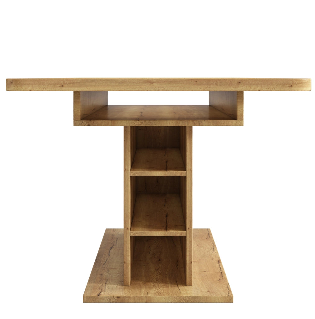 Tavolo da pranzo allungabile 110/130 x 70 x 75 cm in truciolare e metallo; naturale