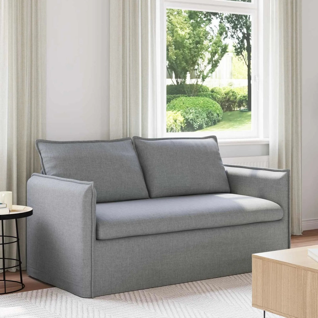 Divano | Divano da soggiorno | Sofa Grigio chiaro 156 x 82 x 85 cm Tessuto