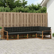 Set di divani da esterno 5 pz Naturale e Nero 3381424