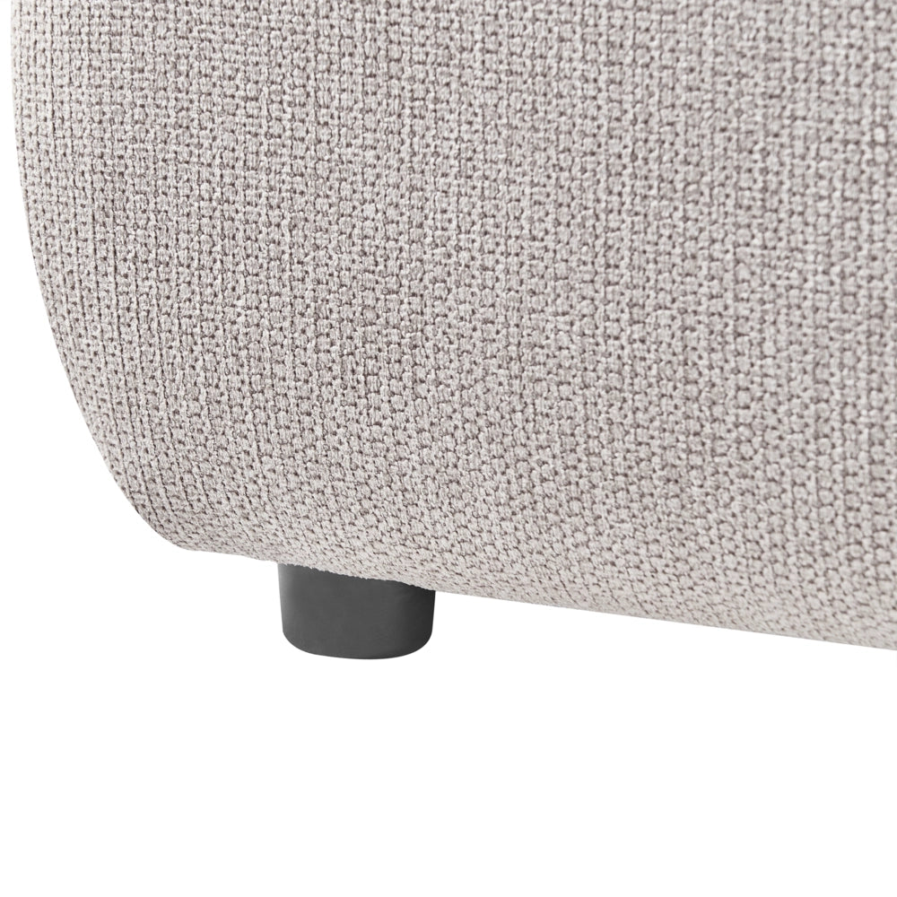 Telaio del letto a doghe in tessuto di lino grigio imbottito gambe in plastica ottomana di stoccaggio 140 x 200 cm EU dimensioni doppie Design moderno