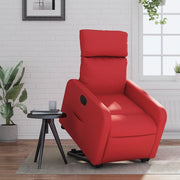 Poltrona Alzapersona Reclinabile Elettrica Rossa in Similpelle 3206768