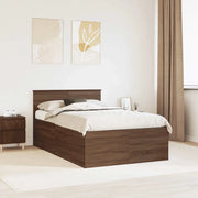 Struttura del letto con testiera Rovere Marrone 120 x 200 cm
