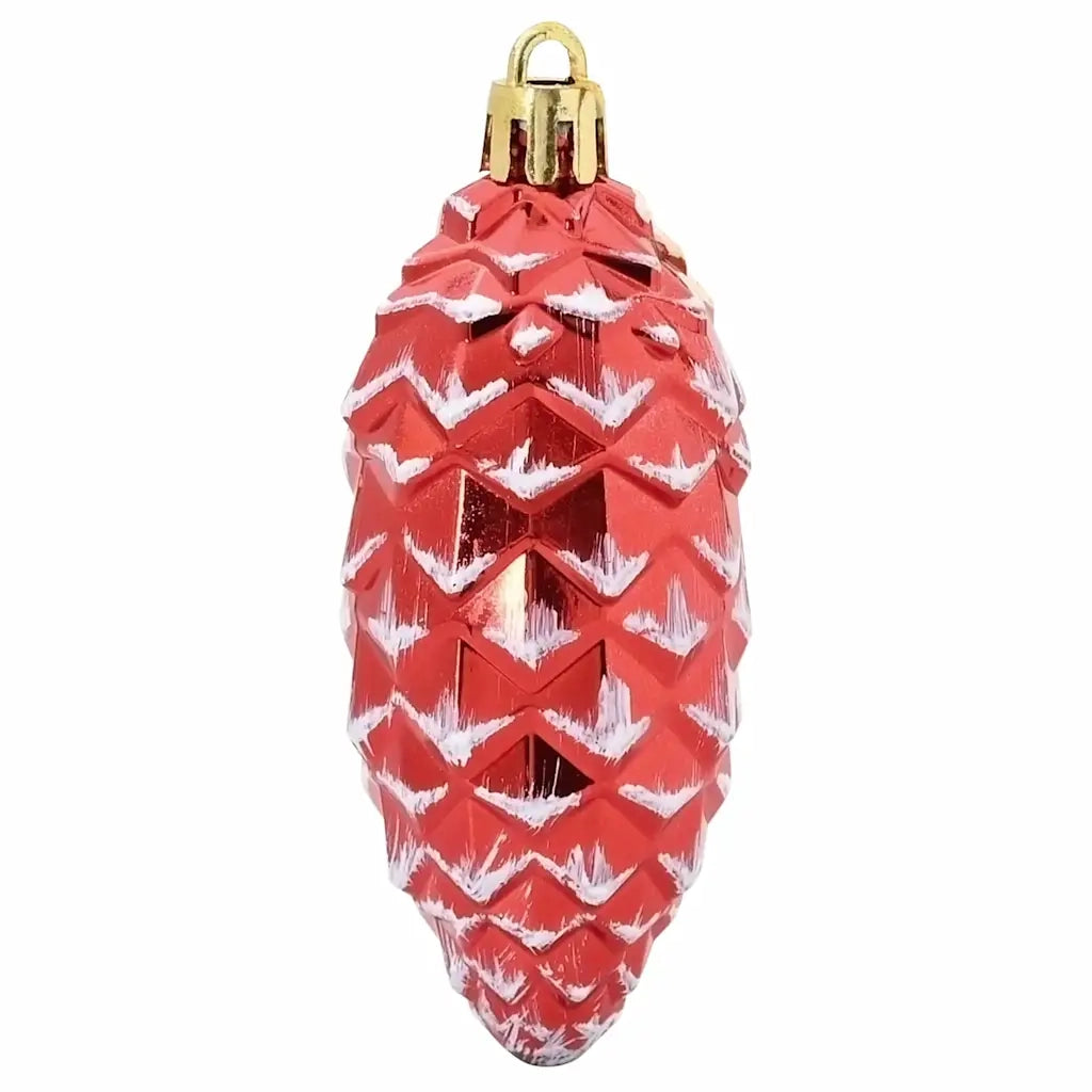 Palla di pino di Natale 40 pcs Rosso Plastica