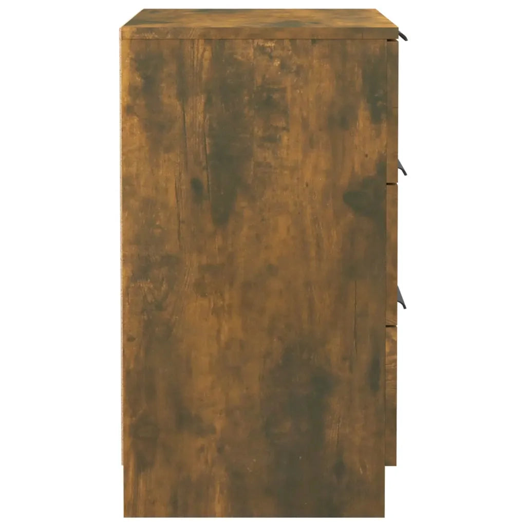 Comodini 2 pz Rovere Fumo 40x36x65 cm 817052