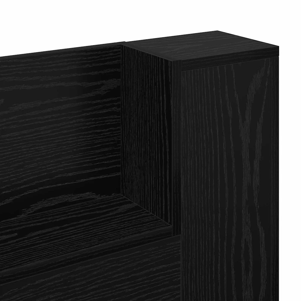 Testiera-Testata-Testiera Decorativa Rovere Nero 200 x 15 x 103,5 cm Legno multistrato 942360