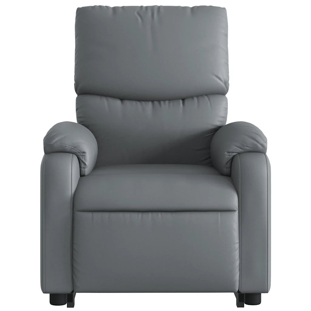 Poltrona Alzapersona Reclinabile Grigio in Similpelle 3204903