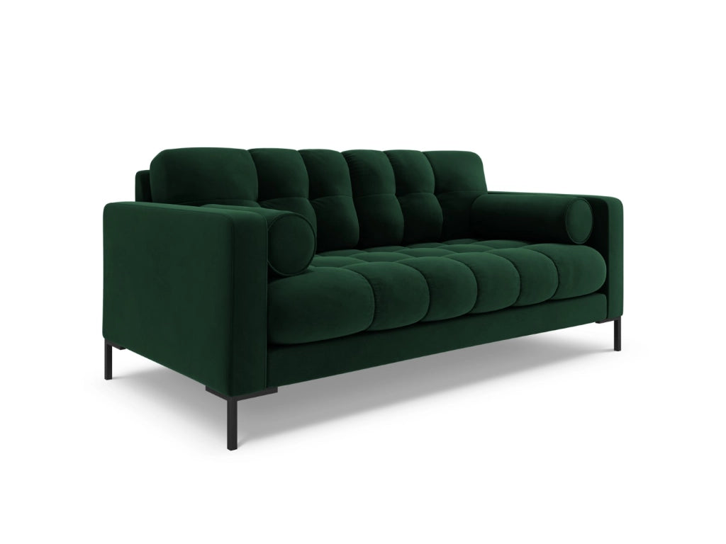 Cosmopolitan Design - Divano "Bali" 2 posti in velluto verde bottiglia 