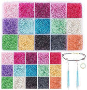 Pony Kralen Mini 12.000 Stuks - Glaskralen - 15 Colori - Acqua e Luce Resistenti - Peso Leggero