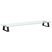 Supporto per monitor mobile da scrivania 80 x 20 x 8 cm vetro temperato e metallo nero 02_0044902